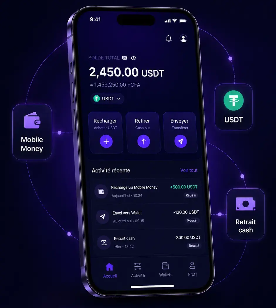 Kora relie Mobile Money, USDT et cash